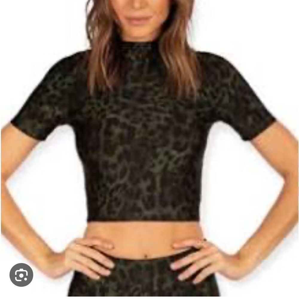 Koral Stella Cheetara Crop Top in Juniper Cheetara BNWT